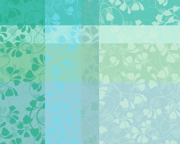 Mille Feuillages Turquoise - Jacquard-Platzsets (4er Pack)