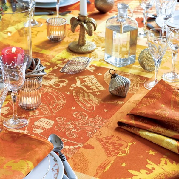Tischdecke abwaschbar: Mille Banquet Enduit - Farbe Ocre